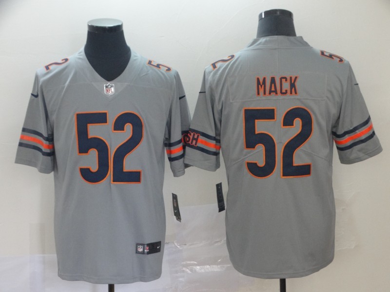 Men Chicago Bears #52 Mack Grey Nike Limited NFL Jerseys->customized mlb jersey->Custom Jersey